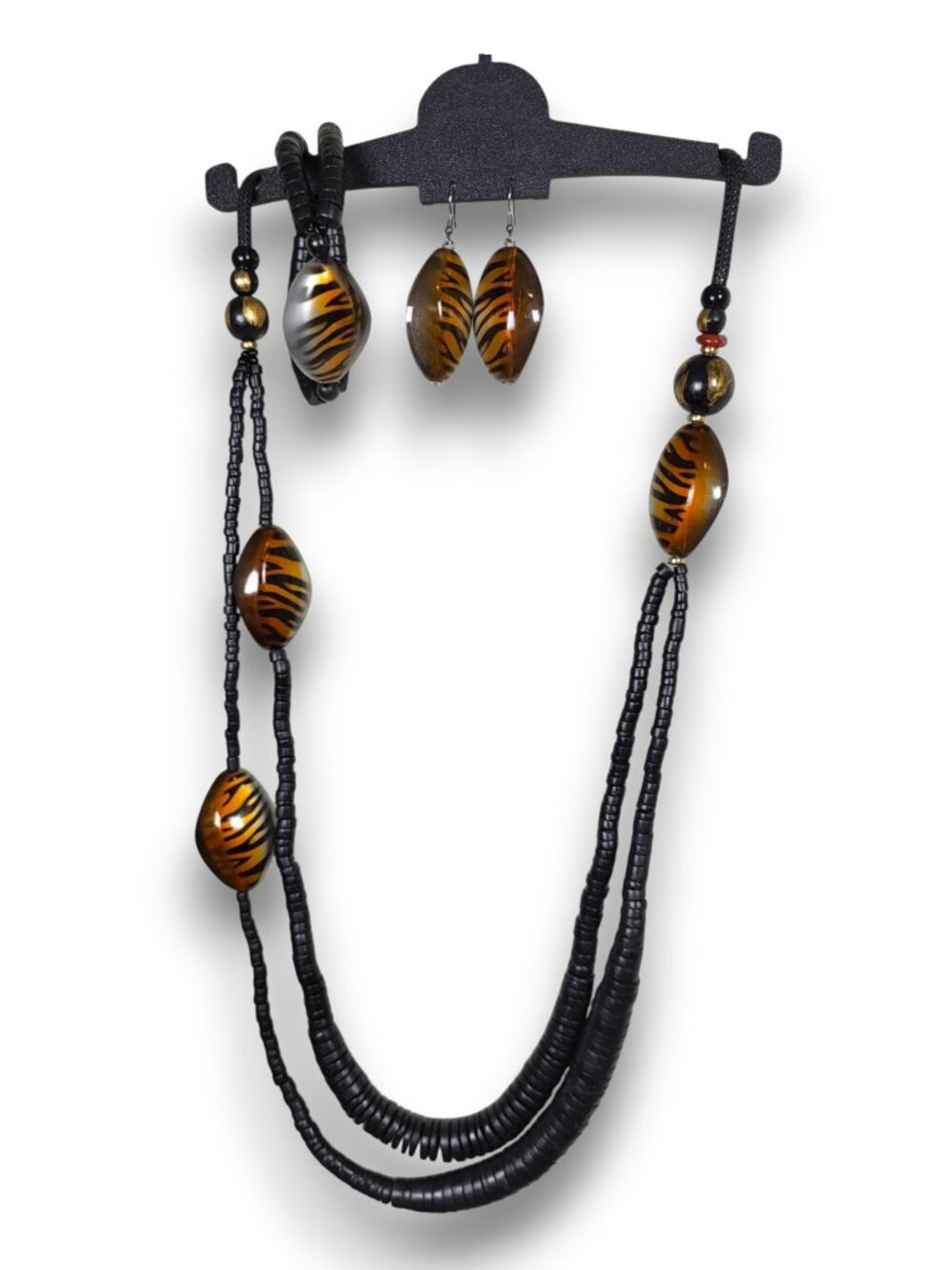 Tiger Stripe Necklace, Bracelet & Earrings Set - Picture 4 of 10